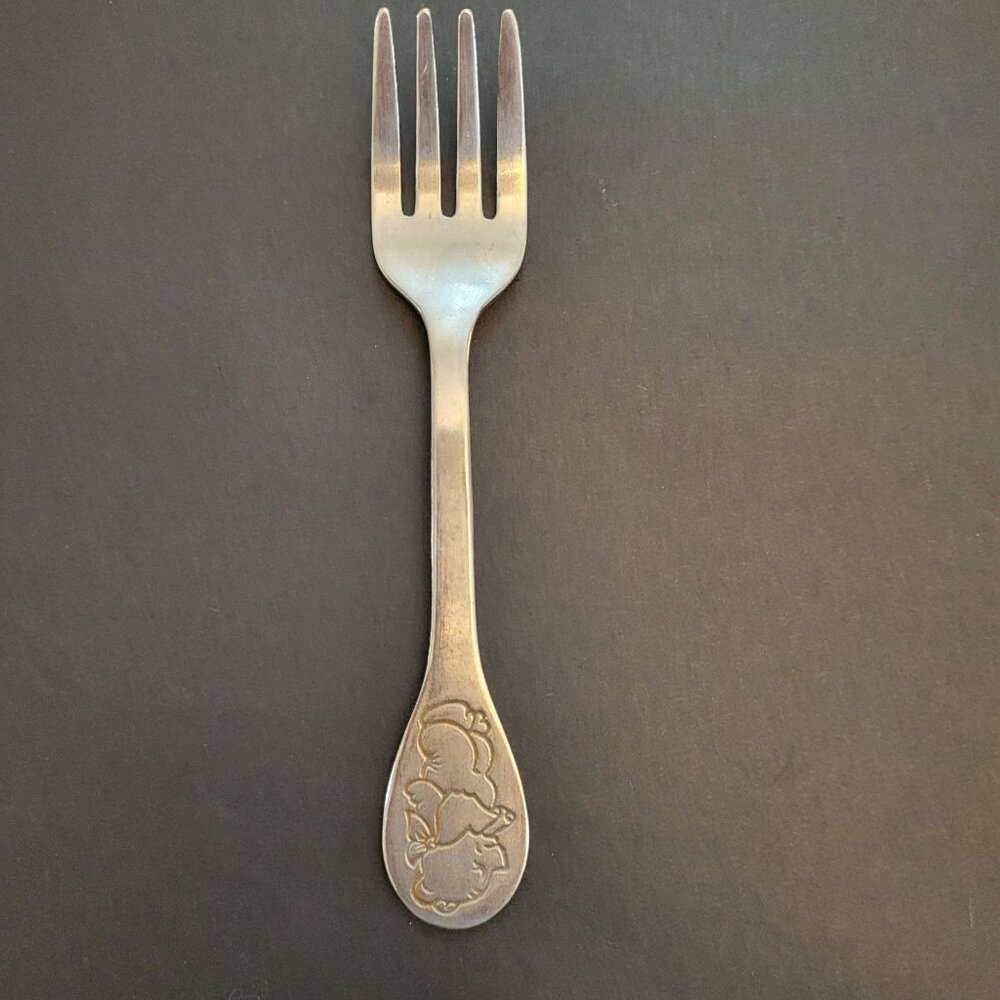 Vintage Tommee Tippee Baby Fork With Elephant Design